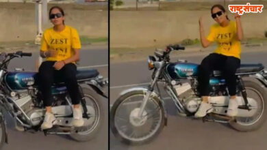 young girl stunt on bike