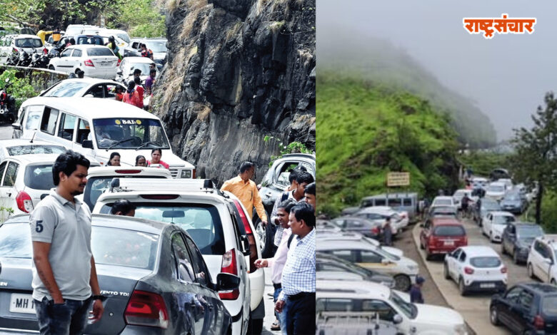 traffic jam at Sinhagad